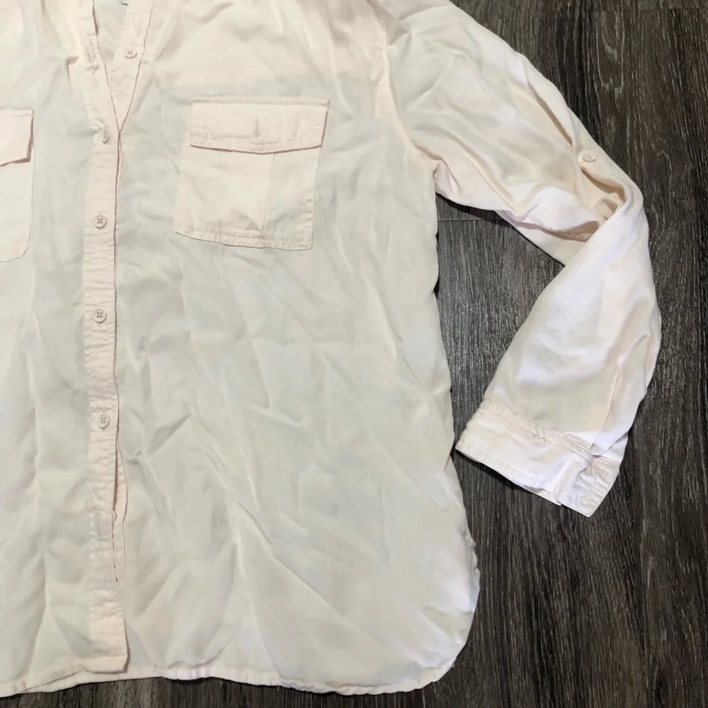 FatFace Peach Pink Button Front Utility Blouse - Size 8 - Picture 4 of 11